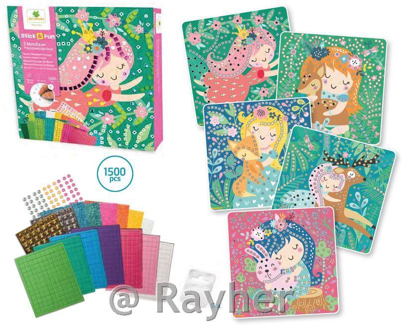 Kreativni set Stick'N Fun Mozaik, Princeze