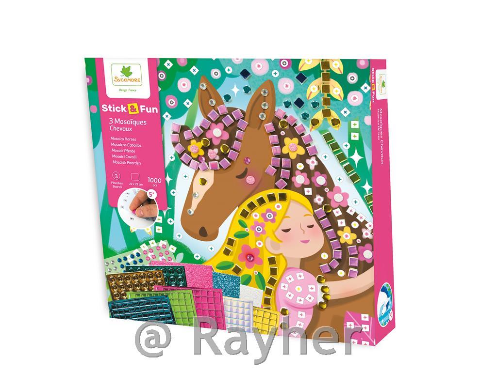 Kreativni set Stick'N Fun Mozaik, Konji