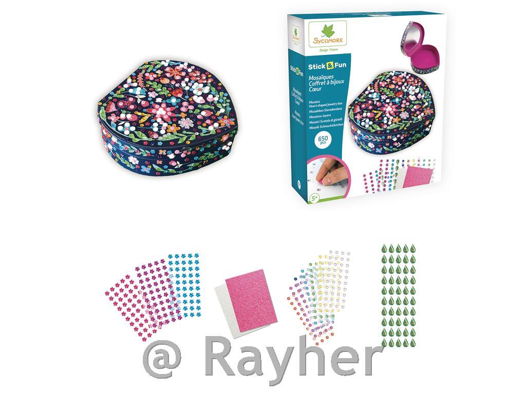 Kreativni set Stick'N Fun – 3D Mozaik, Kutija srce