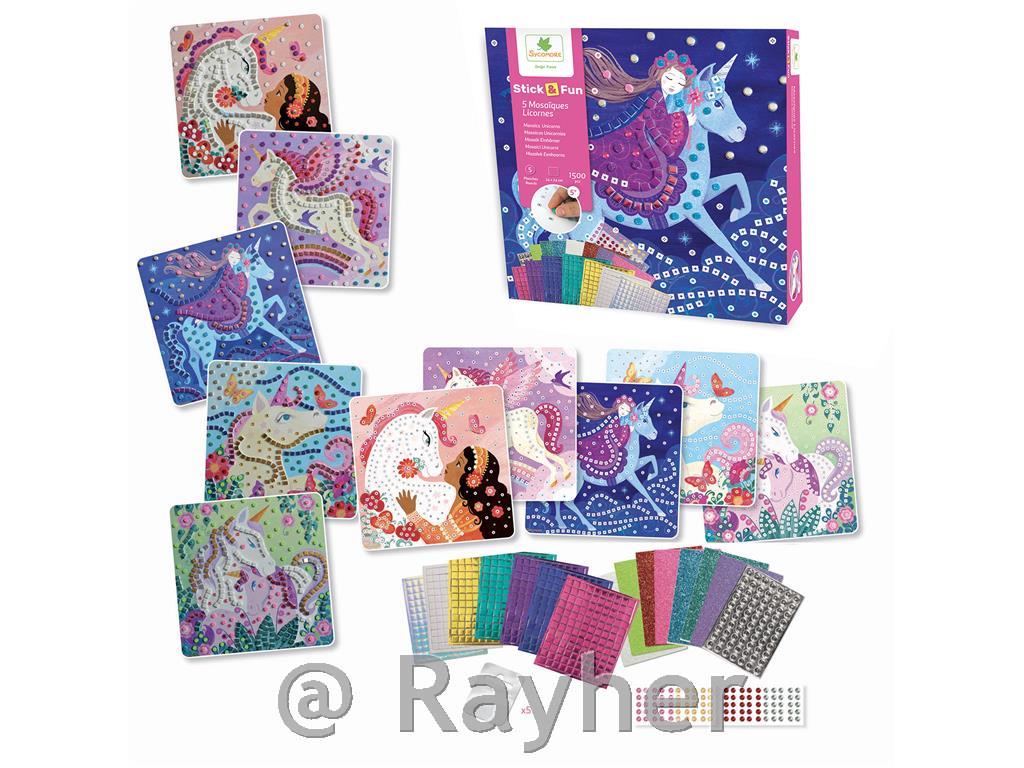 Kreativni set Stick'N Fun Mozaik, Jednorozi