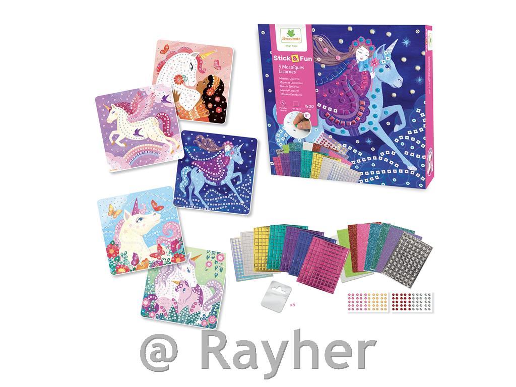 Kreativni set Stick'N Fun Mozaik, Jednorozi