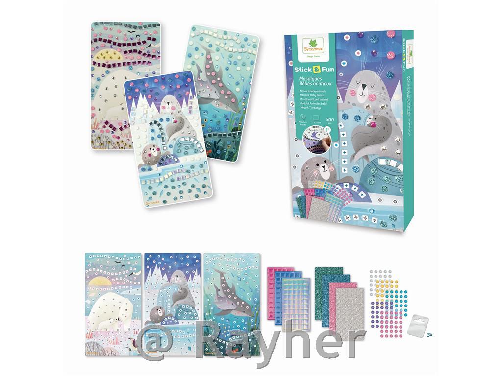 Kreativni set Stick'N Fun Mozaik, Životinje iz mora