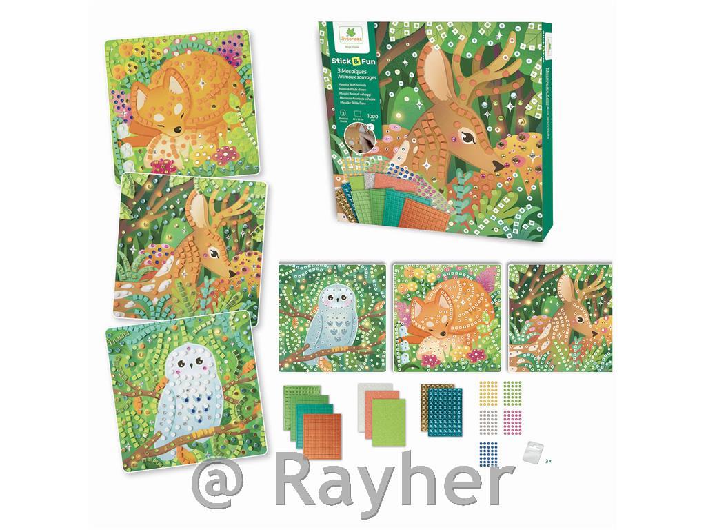 Kreativni set Stick'N Fun Mozaik, Šumskeživotinje