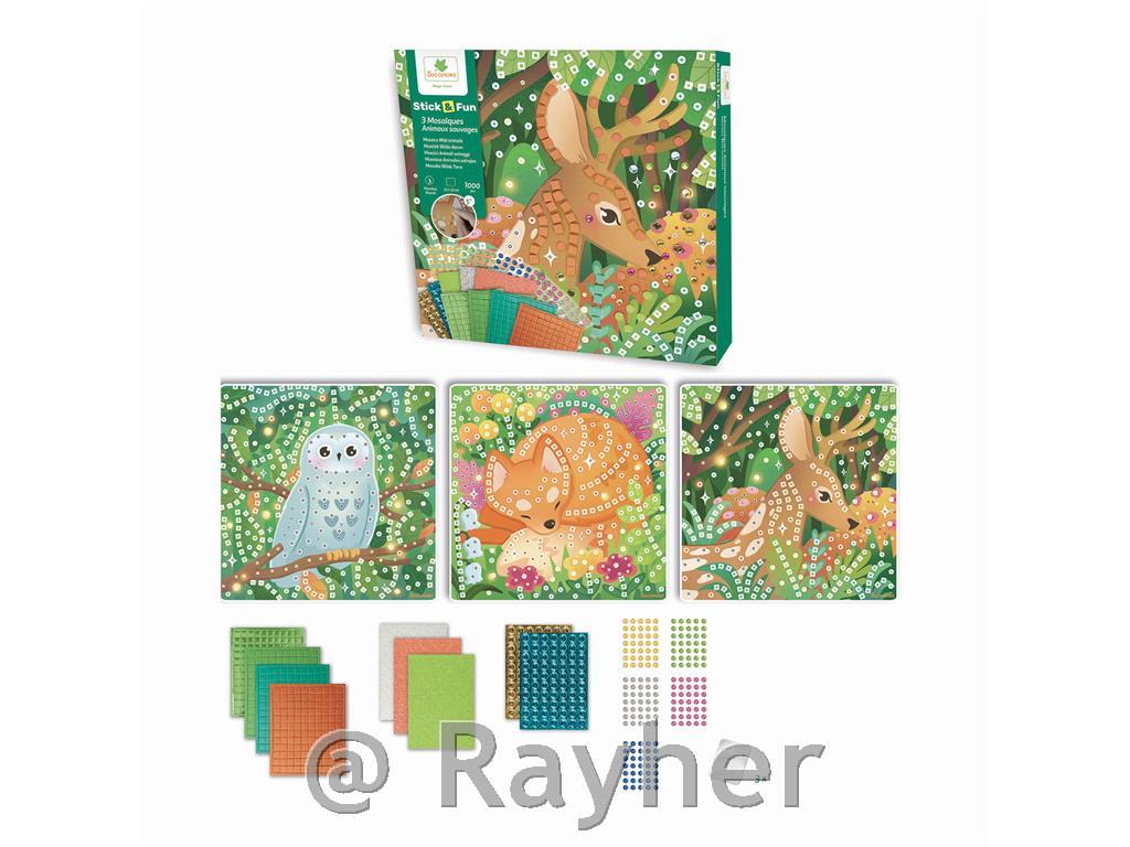 Kreativni set Stick'N Fun Mozaik, Šumskeživotinje