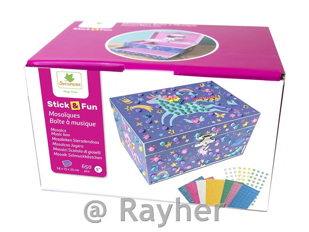 Kreativni set Stick'N Fun – 3D Mozaik, Glazbena kutija jednorog