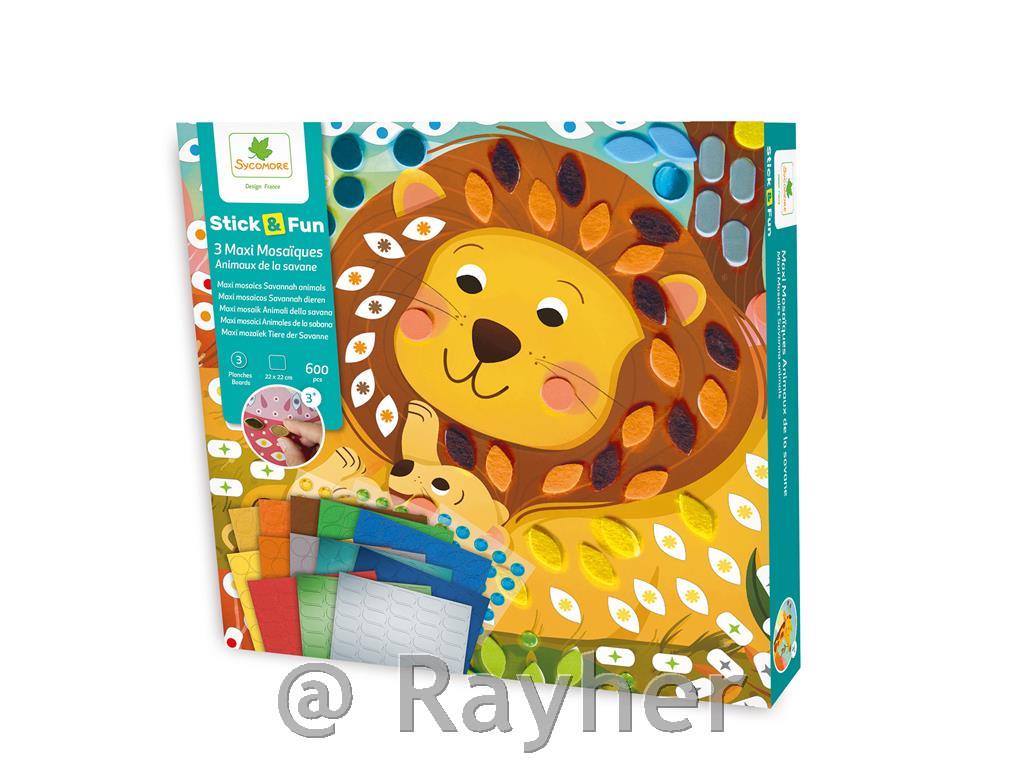Kreativni set Stick'N Fun Mozaik, Životinje u savani