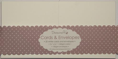 Kuverte&Čestitke,set 20, bijele, male