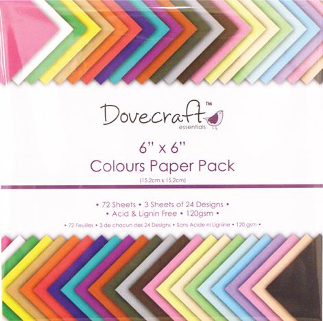 Set papira Basic, 15.2x15.2 cm, set 72