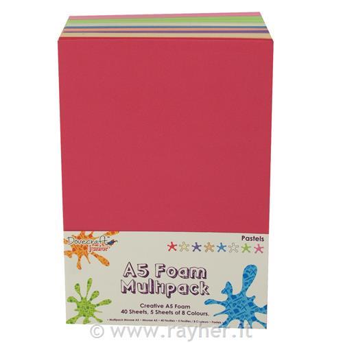 Pjenasta guma, set 40 (8x5), pastelne boje