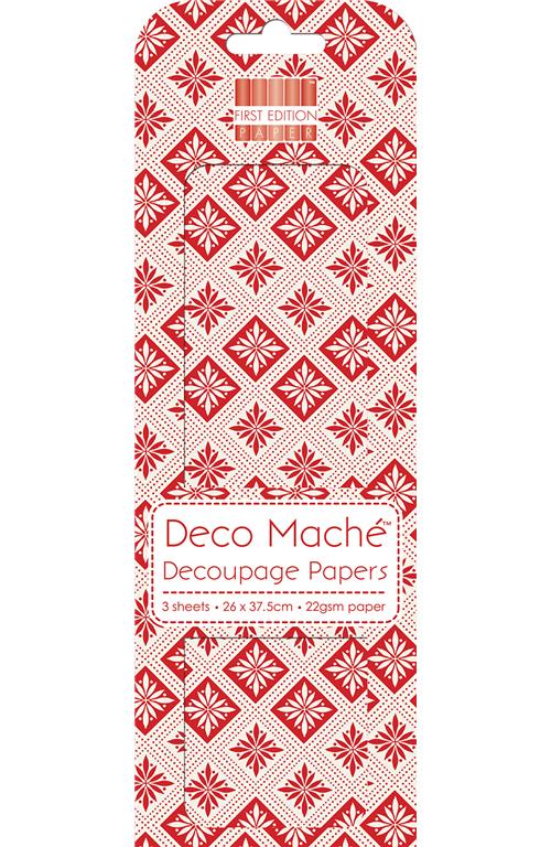 Decoupage papir MD, Crveni karo