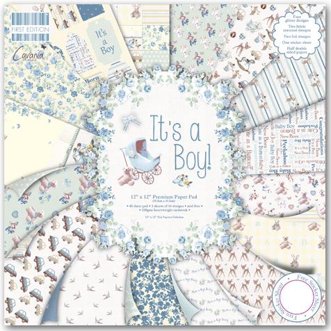 Set papira Its a boy, 30x30 cm, 48 list
