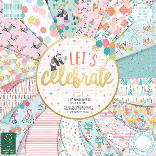 Set papirjev Lets Celebrate, 30x30cm, set 48