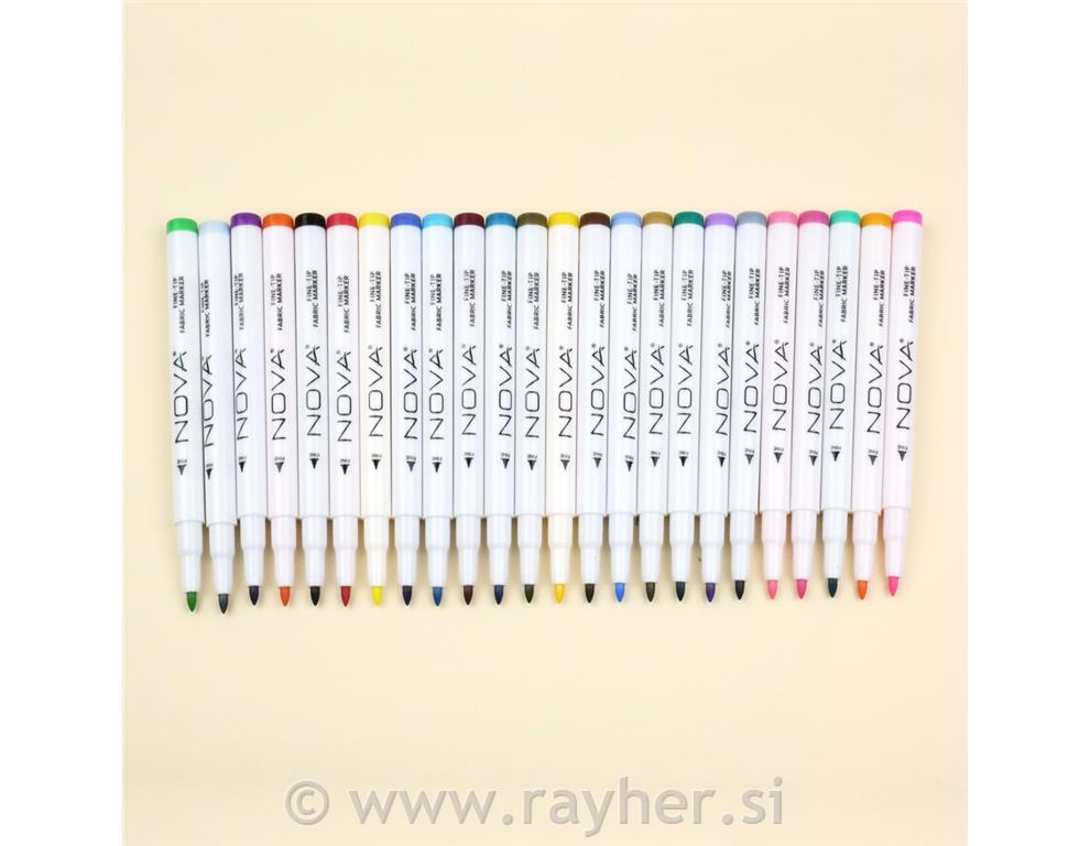 Set tekstilnih markera 24 kom