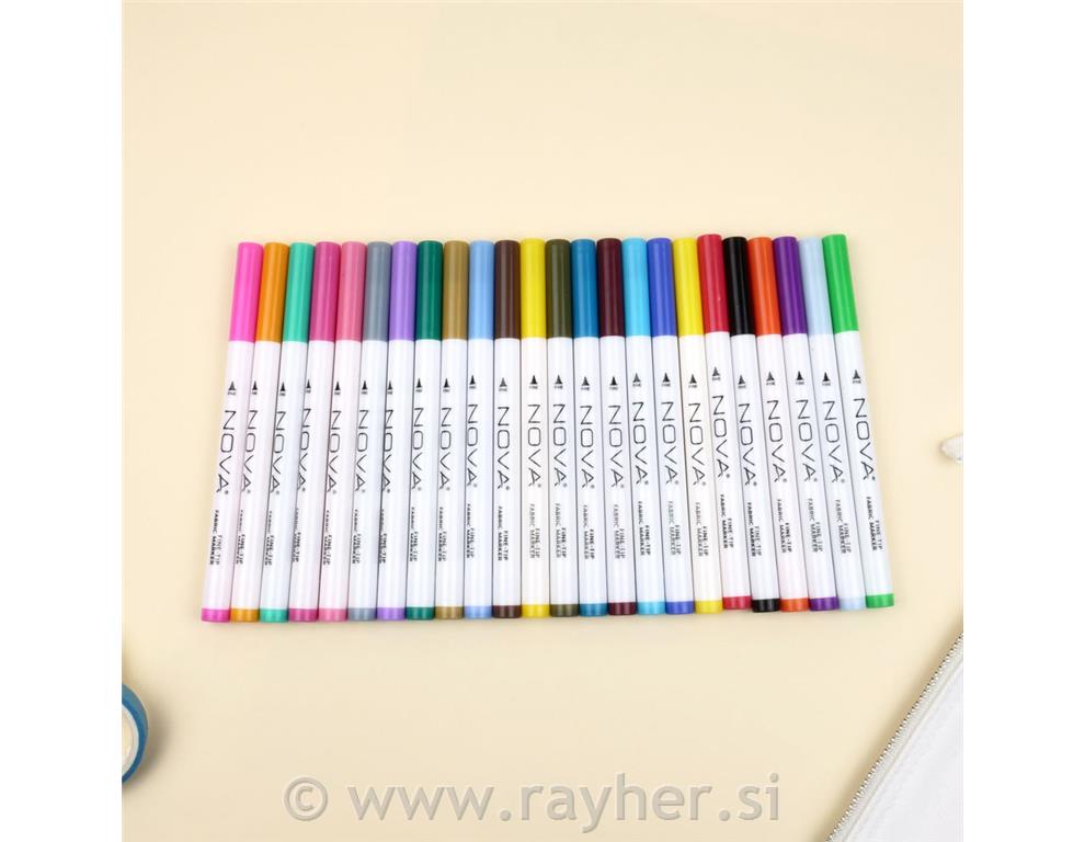 Set tekstilnih markera 24 kom