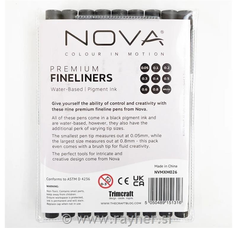 NOVA Fine Liner marker set 9