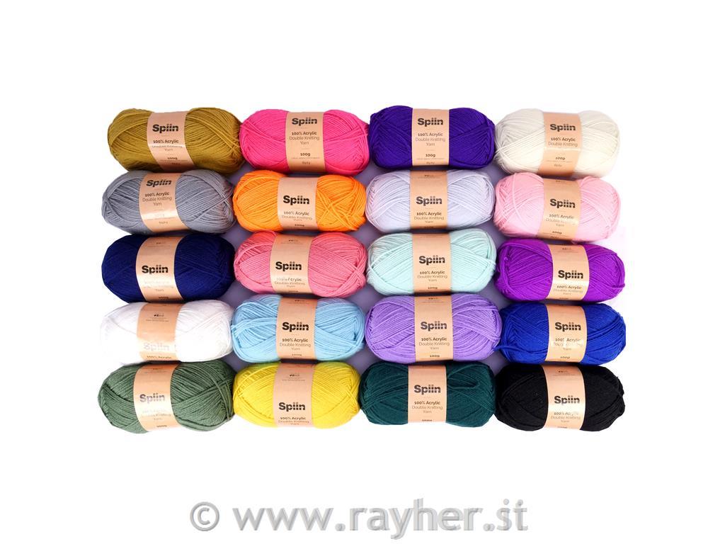Pređa 100% akril, set 20x100g