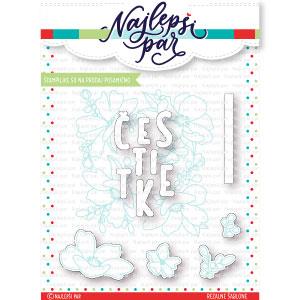 Cutting die Greetings with flowers