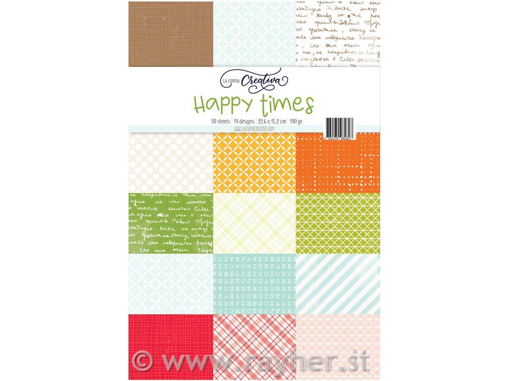 Set papirjev Veseli trenutki; 20,5x20,5 cm; 190 g; 30 listov