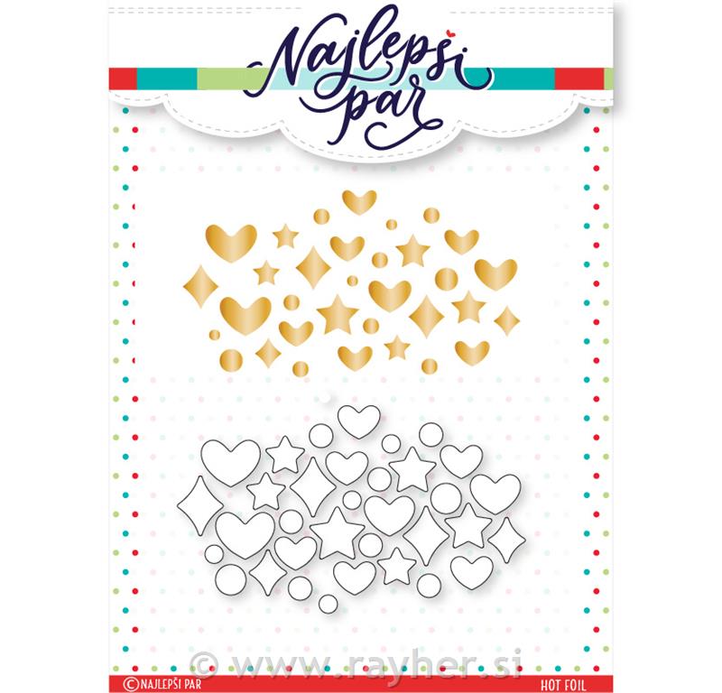 Hot foil in šablona Mini mix
