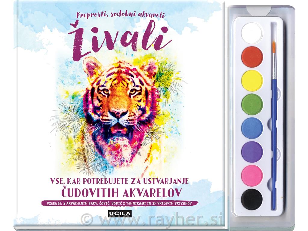 Knjiga Živali akvareli SLO