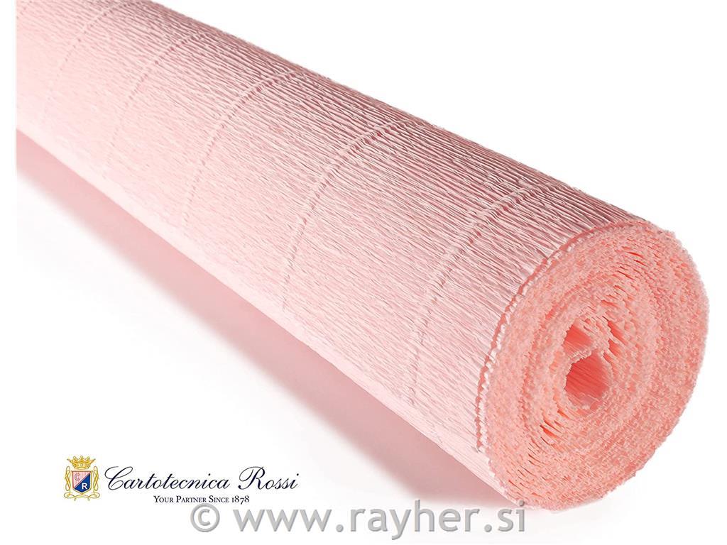 Cvetličarski krep papir, 180g, sv.roza, 50x250cm, 1 kos