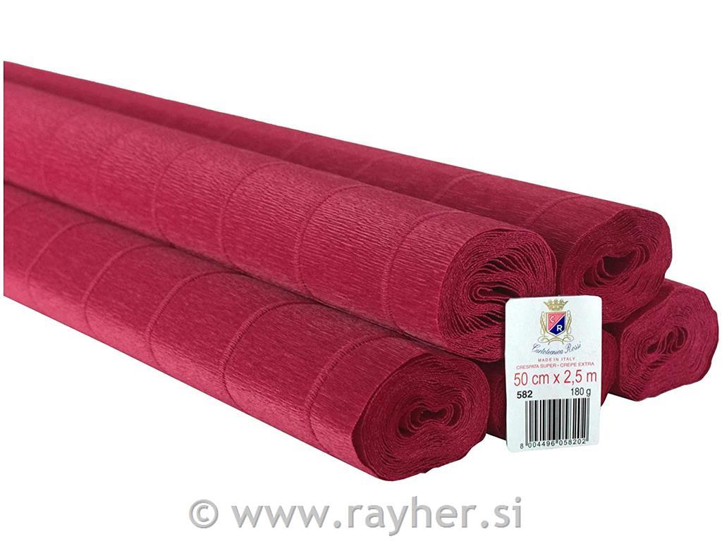 Cvetličarski krep papir, 180g, češnja, 50x250cm, 1 kos