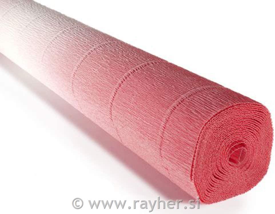 Cvetličarski krep papir, 180g, preliv.roza, 50x250cm, 1 kos