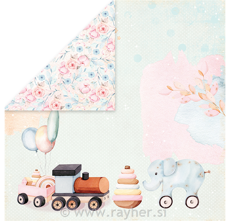Scrapbooking papir Baby Toys 0230,5x30,5 cm
