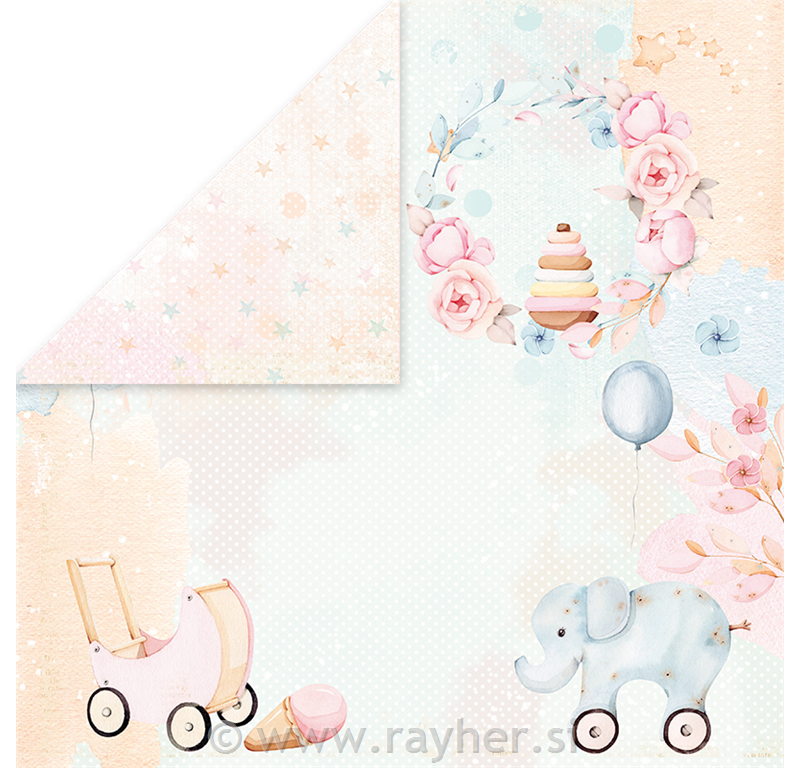 Scrapbooking papir Baby Toys 0630,5x30,5 cm