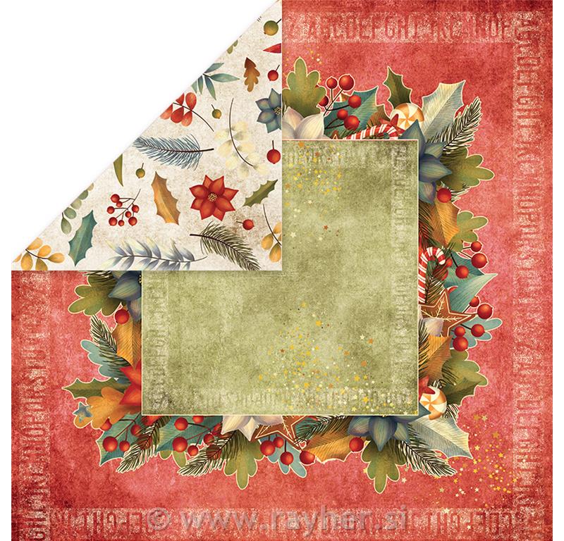 Scrapbooking papir Colors of Xmas 02