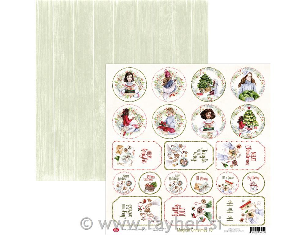 Scrapbooking papir Magical Christmas 010