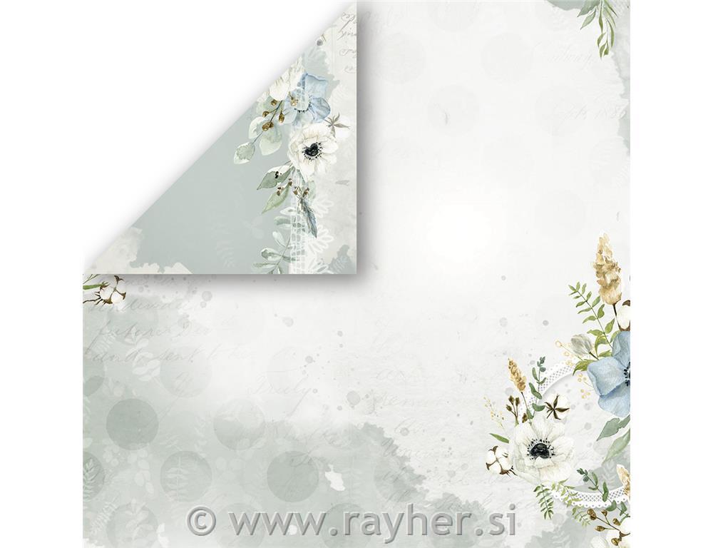 Scrapbooking papir, 30x30cm, 250gsm, Morning Mist 01