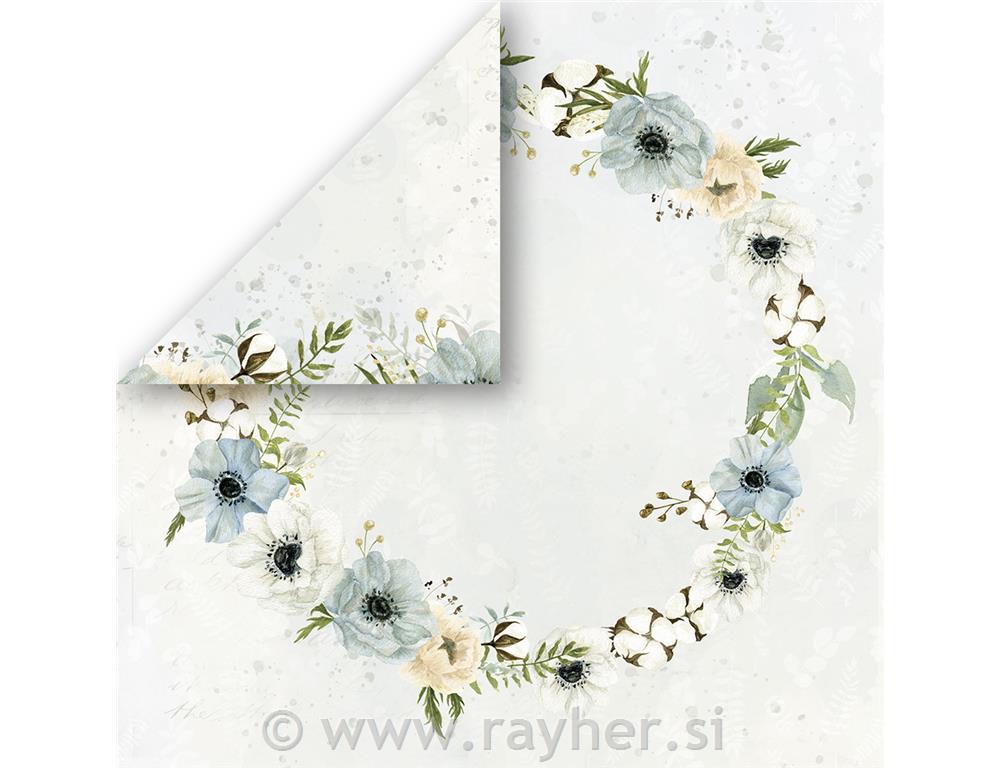 Scrapbooking papir, 30x30cm, 250gsm, Morning Mist 04