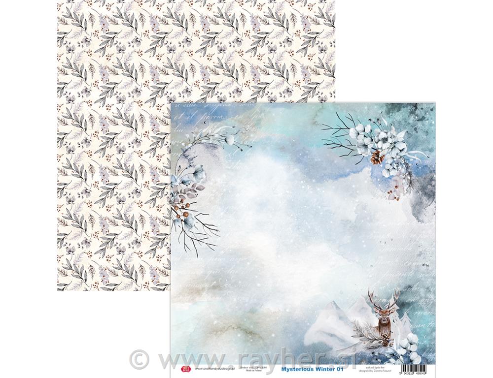 Scrapbooking papir Mysterious Winter 01