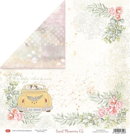 Scrapbooking papir 30x30, 250gsm, Sweet Memories 05