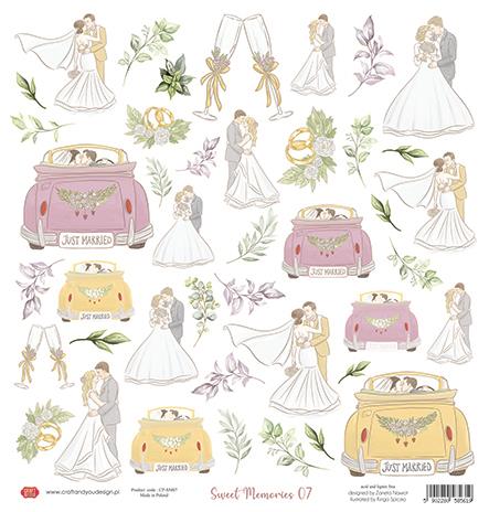 Scrapbooking papir 30x30, 250gsm, Sweet Memories 07