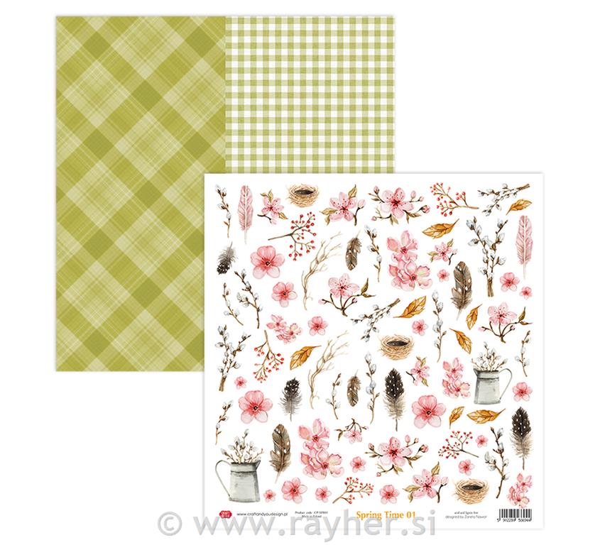 Scrapbooking papir Spring Time 01