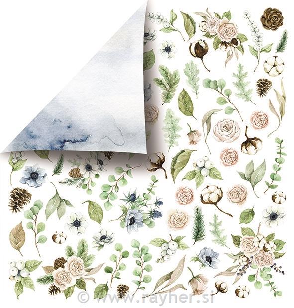 Scrapbooking papir 30x30, 250gsm, 09