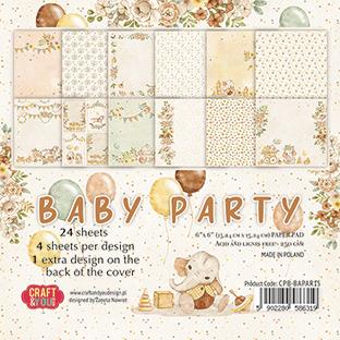 Set papira, 15x15cm, Baby party