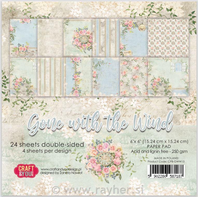 Set papira Gone with the wind 15x15 cm