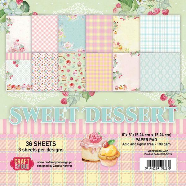 Scrapbooking papiri set, Sweet Dessert