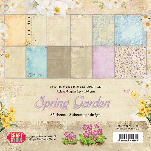 Set papira, 15x15cm, Spring Garden