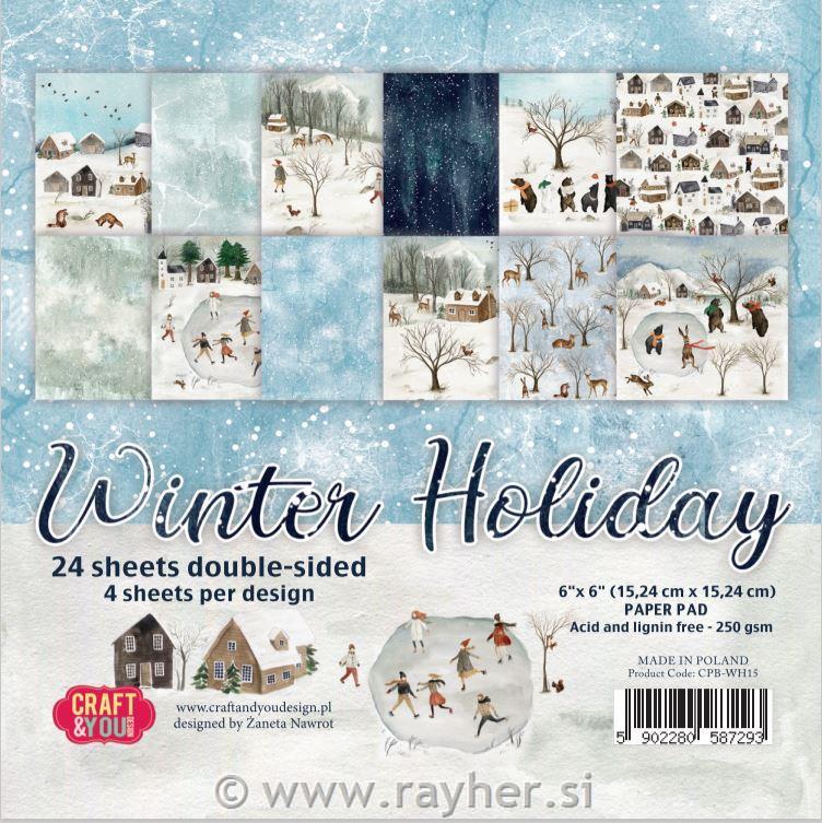 Set papira Winter Holiday 15x15 cm