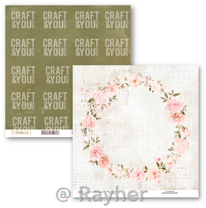 Set papira, 30x30cm, Rose Tales, set 6