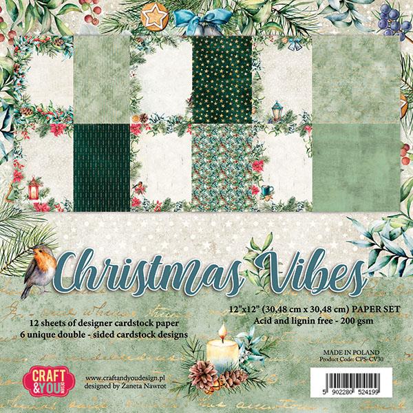 Papir set 30,5x30,5cm Christmas Vibes