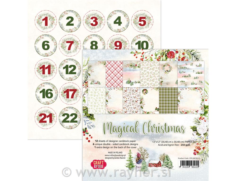 Set papira 30x30cm, Magical Christmas