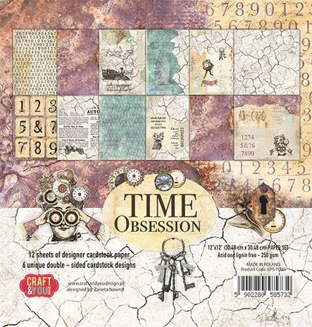 Set papira 30x30cm, Time Obsession