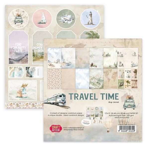 Set papira, 30x30cm, Travel Time, set 12