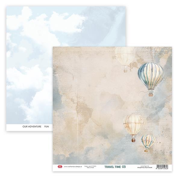Set papira, 30x30cm, Travel Time, set 12
