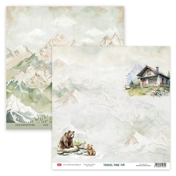 Set papira, 30x30cm, Travel Time, set 12